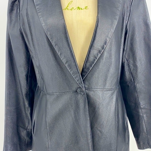 Vintage Colebrook Fitted Leather coat/jacket SZ L - Picture 3 of 9